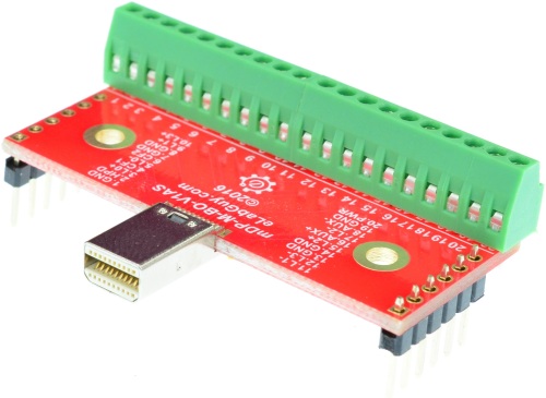 thunderbolt mini Displayport Male connector Breakout Board elabguy